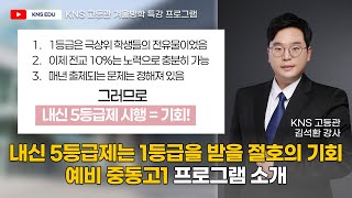 KNS 고등관 겨울 프로그램 내신 5등급제 시행 우리에겐 기회야 예비 중동고1 프로그램 소개  김석환 선생님 [upl. by Sibell]