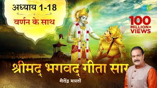 श्रीमद भगवद गीता सार  संपूर्ण गीता  Bhagawad Geeta All Chapters With Narration Shailendra Bharti [upl. by Anert860]