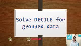 Solving decile for group data [upl. by Olympia49]