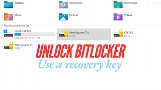 UNLOCK BITLOCKER WINDOWS 1110EASY STEP [upl. by Keelby42]