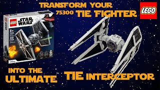 Transform your lego Tie fighter in a Tie interceptor Tutorial lego 75300 [upl. by Nnylecyoj662]