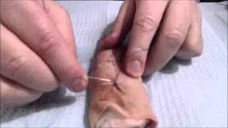 Performing a Running Locking Suture with a Straight Needle  Part 1  Video 3 of 3 [upl. by Melba138]