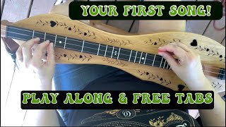 Beginner Dulcimer Lesson Your First Song  With 2 Sets Of Tabs  Folkcraft Instruments [upl. by Halsted]