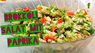 Bunter Brokkolisalat mit Paprika und Äpfel  TOP Wintersalat für jede Party  Salat gesund amp lecker [upl. by Town]