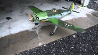 Sist Fw190 D9 with Keleo Live exhaust amp XYZ 53cc gasoline twin [upl. by Gerladina]