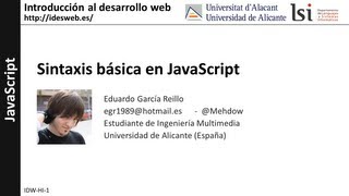 JavaScript sintaxis básica [upl. by Ayana]