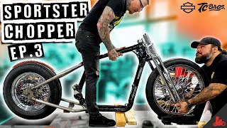 BUILDING A HARLEYDAVIDSON SPORTSTER CHOPPER  PT 03 [upl. by Halyahs841]