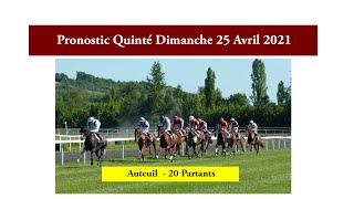 pronostic pmu  quinté du jour  dimanche 25 Avril 2021  PRIX DU PRESIDENT DE LA REPUBLIQUE [upl. by Enirol]