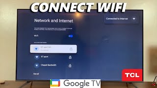 How To Connect TCL Google TV To A WiFi Network [upl. by Tjon]