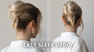 60 Second Sleek Updo Tutorial ❤️ [upl. by Daukas919]