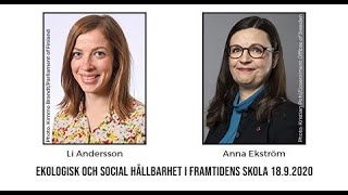 EKOLOGISK OCH SOCIAL HÅLLBARHET I FRAMTIDENS SKOLA [upl. by Yffub]