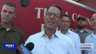 Governor Josh Shapiro surveys flood damage in Tioga County Pennsylvania [upl. by Marcelline]