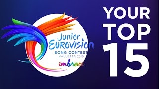 JESC 2016  Your top 15 [upl. by Alrzc159]