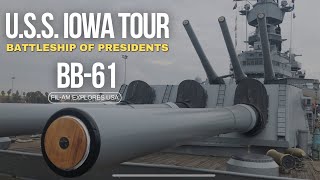 Exploring the USS IOWA Battleship BB 61  The Battleship of Presidents  Port of Los Angeles [upl. by Zandt]