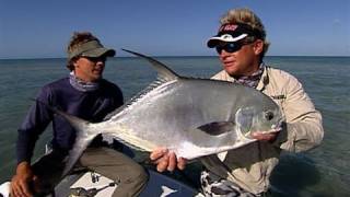 Permit Fly Fishing in the Marquesas Islands Flats off Key West Florida [upl. by Rairb]