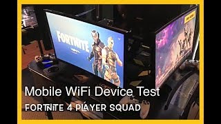 Testing FORTNITE PS4 4 Player Squad using NETGEAR M1 NIGHTHAWK Mobile WiFi Device [upl. by Sirak918]