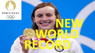 KATIE LEDECKY WINS GOLD WITH NEW OLYMPIC RECORD [upl. by Eigna439]