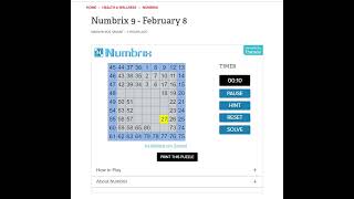 Solve Daily Numbrix 9 Puzzle 282024 ASMR [upl. by Anij194]