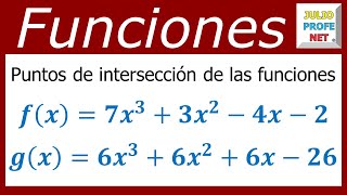 PUNTOS DE INTERSECCIÓN DE DOS FUNCIONES POLINÓMICAS [upl. by Bradan]