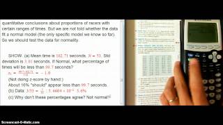 Determining if a normal model is appropriateexample [upl. by Peterman274]