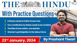 The Hindu Analysis by Prashant Tiwari  23 January  Current Affairs Today  StudyIQ [upl. by Einahpad994]