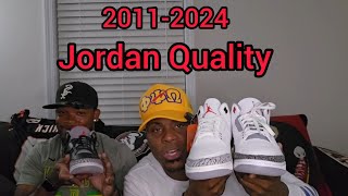 Jordan 3 quality comparison 20112024 nike basketballshoes jordanshoes sneakerhead [upl. by Nomzzaj]