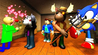 ROBLOX PIGGY  SONIC vs MARKUS  BALDI SIMPS FOR WILLOW Funny Roblox Animation [upl. by Oirogerg624]