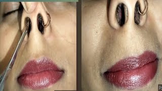 Nose hair cutting and face massagenosehaircutting nose pammibeautyworld pummybeautyworld [upl. by Akinuahs]