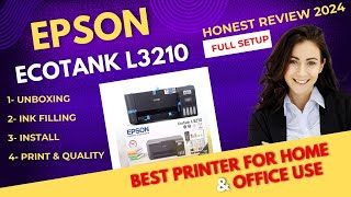 Epson ecotank L3210 Printer unboxing  Epson L3210 installation Full Setup  Epson l3210 review [upl. by Alegnaoj]