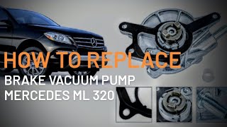 REMOVE INSTALL VACUUM PUMP MERCEDES BENZ ML320 E320 REPLACE VACUUM PUMP W211 [upl. by Ellerud608]