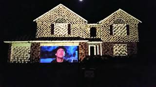 Christmas House Projection with Clark Griswold quotChristmas Vacation Light Scenequot [upl. by Gnil]