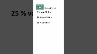 Prozente im Kopf berechnen mathematik [upl. by Eibor]