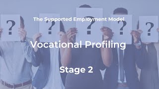 Vocational Profile and Action Planning The Supported Employment Model [upl. by Encratia]