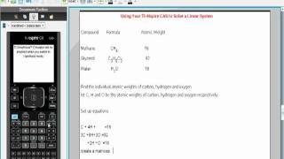 TiNspire CAS Solving Linear Systems Matrices [upl. by Cordeelia]