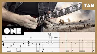 Metallica  One  Guitar Tab  Lesson  Cover  Tutorial [upl. by Iredale]