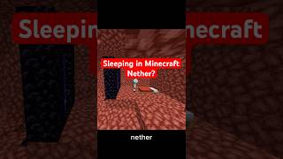 I tested Minecraft Sleeping in the Nether minecraft shorts gaming [upl. by Idnic415]