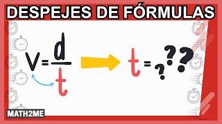 Despejes de formulas  ejemplos [upl. by Maridel1]