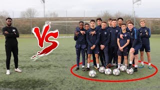 YOUTUBER VS ACADEMY FOOTBALL PLAYERS FOOTBALL CHALLENGES [upl. by Danika]