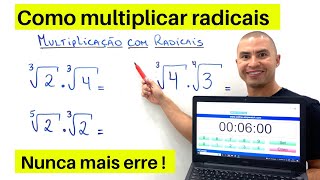 FÁCIL e RÁPIDO  MULTIPLICAÇÃO DE RADICAIS [upl. by Ballou]