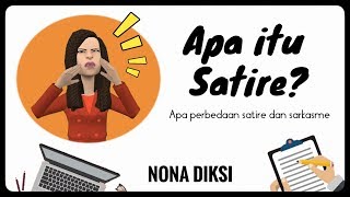 Apa itu Satire Apa perbedaan Satire dan Sarkasme [upl. by Hymie]