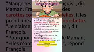 Daily French Reading Day 81 Il naime pas les carottes learnfrench quicklearningfrench [upl. by Sancho]