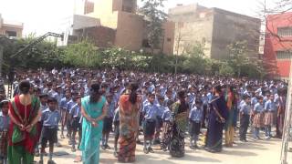 INDIAN NATIONAL ANTHEM SONG FROM TRIVENI MEMORIAL SR SEC SCHOOL BAHADURGARH ON BHARAT BHAWANA DIWAS [upl. by Lorry]