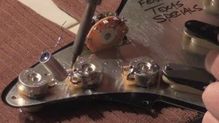 How to wire your stratocaster test pots select capacitor and make tone control wiring decisions [upl. by Arvo]