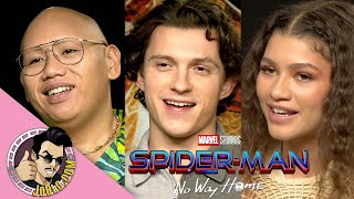 Tom Holland Zendaya amp Jacob Batalon Exclusive Interview  SPIDERMAN NO WAY HOME 2021 [upl. by Ermengarde]