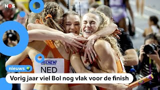 Estafettevrouwen winnen goud op WK [upl. by Dewie]