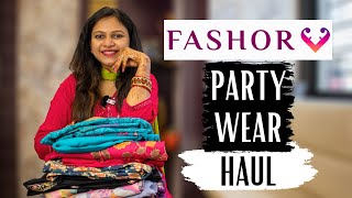 Fashor Party Wear Kurta Set Haul  Basic With Divya [upl. by Debbie]