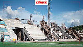 Los avances en las graderías del Estadio Nacional Chelato Uclés [upl. by Seuqram]