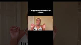 ITCHING POWDER PRANK ON BOYFRIEND 🤣🤣 — newvideo pranks viralshorts subscribers comedyvideo [upl. by Lareine924]