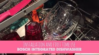 Installing and first time use of BOSCH integrated dishwasher [upl. by Ayouqes449]