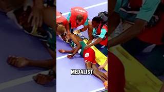 Lamecha Girma Stretchered Off After Steeplechase Fall at Paris 2024 😢🇪🇹 [upl. by Kciderf]